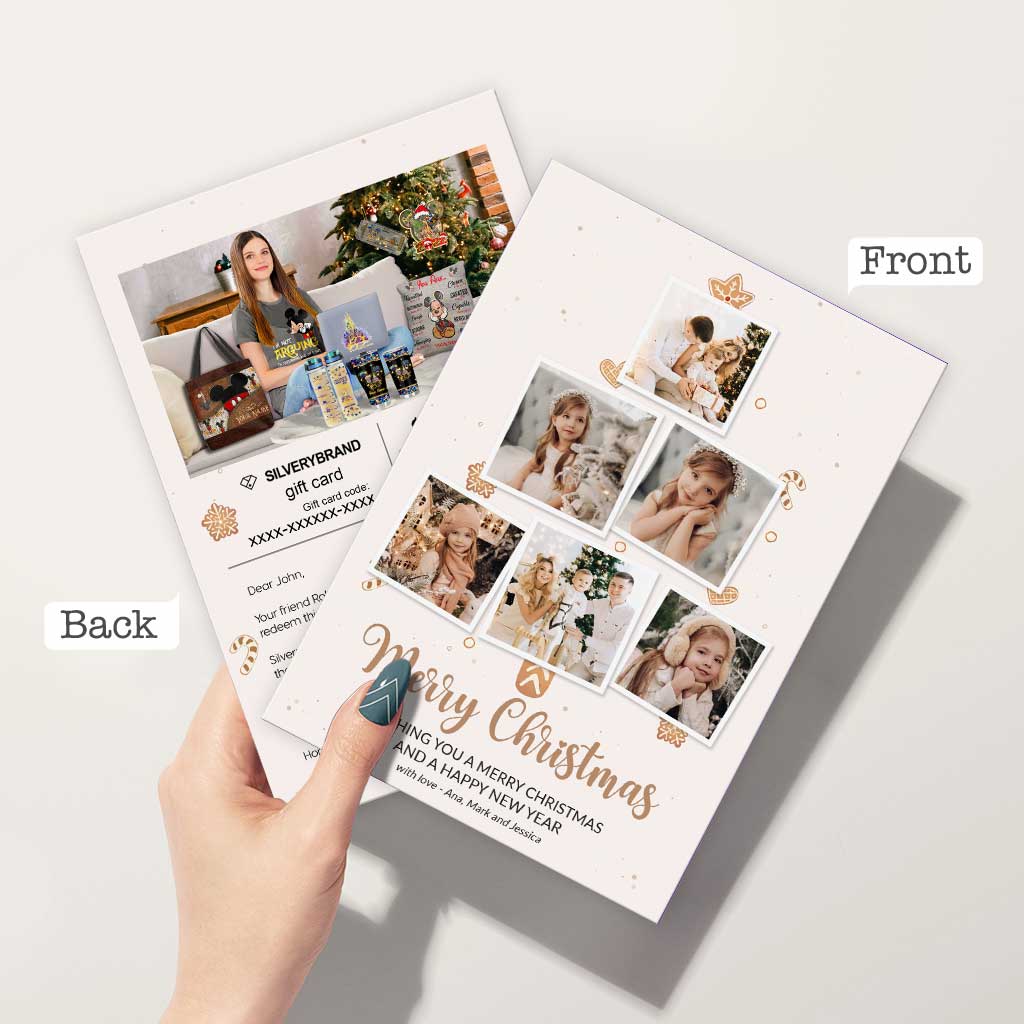 Personalized Greeting Gift Card Merry Christmas