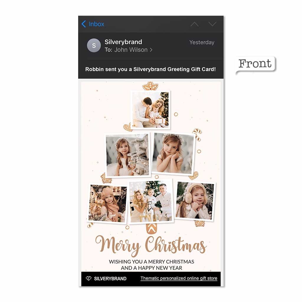 Personalized Greeting Gift Card Merry Christmas