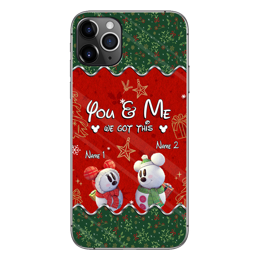 You & Me - Personalized Christmas Mouse Phone Case