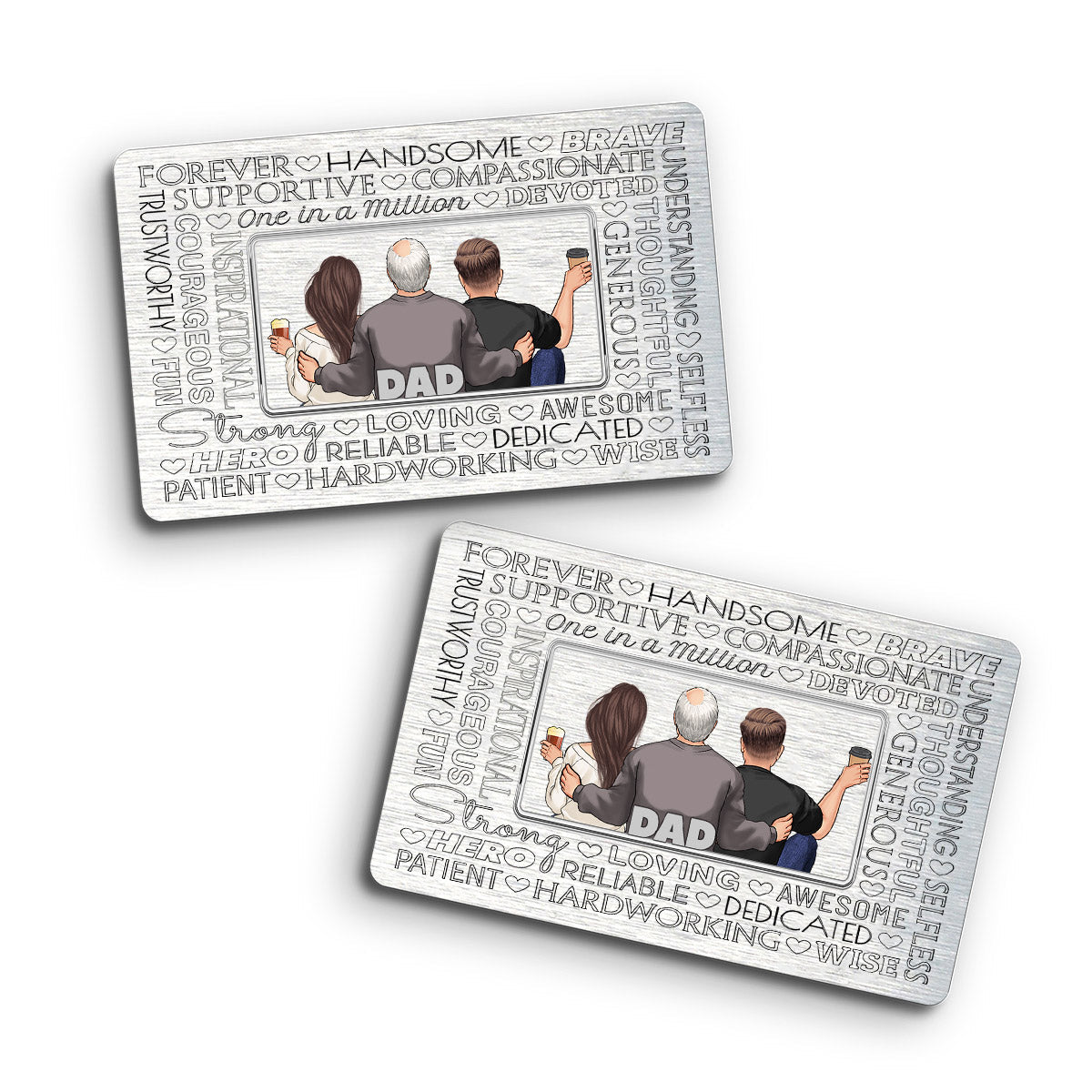 Father Forever - Personalized Father Wallet Insert Card