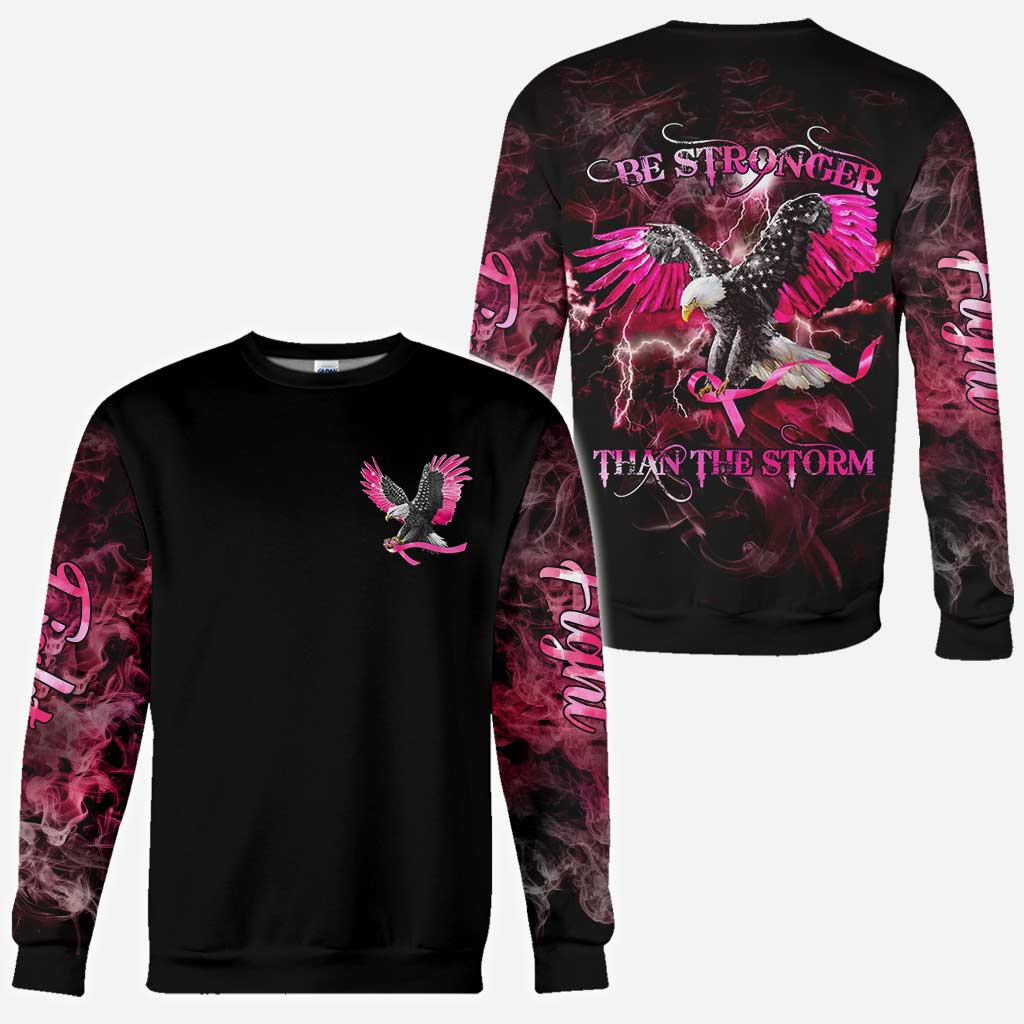 Eagle Strong Breast Cancer Smoke Breast Cancer Awareness All Over T-shirt and Hoodie