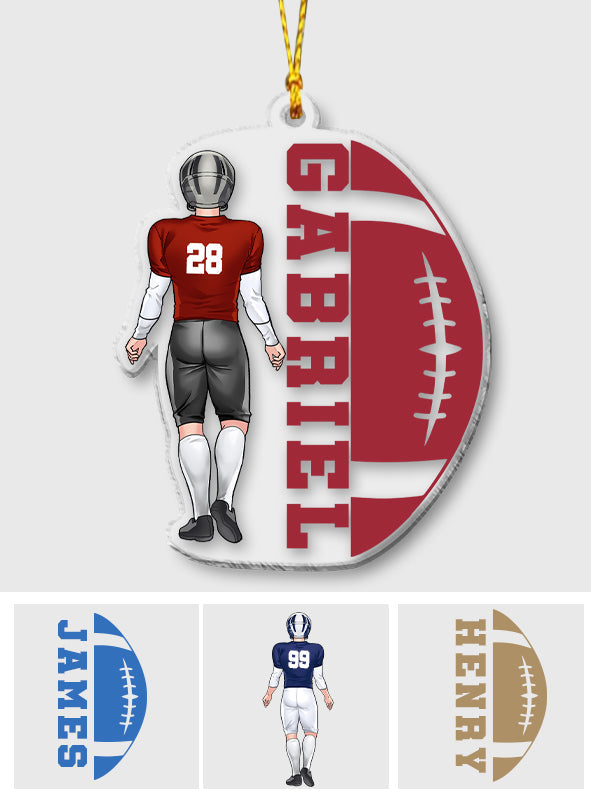 Football Lover - Personalized Football Transparent Ornament
