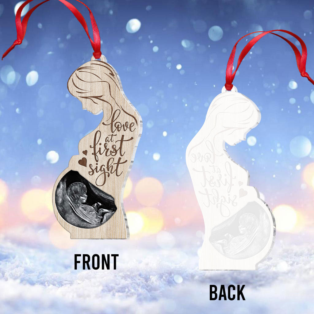 Love At First Sign - Personalized Pregnancy Ornament
