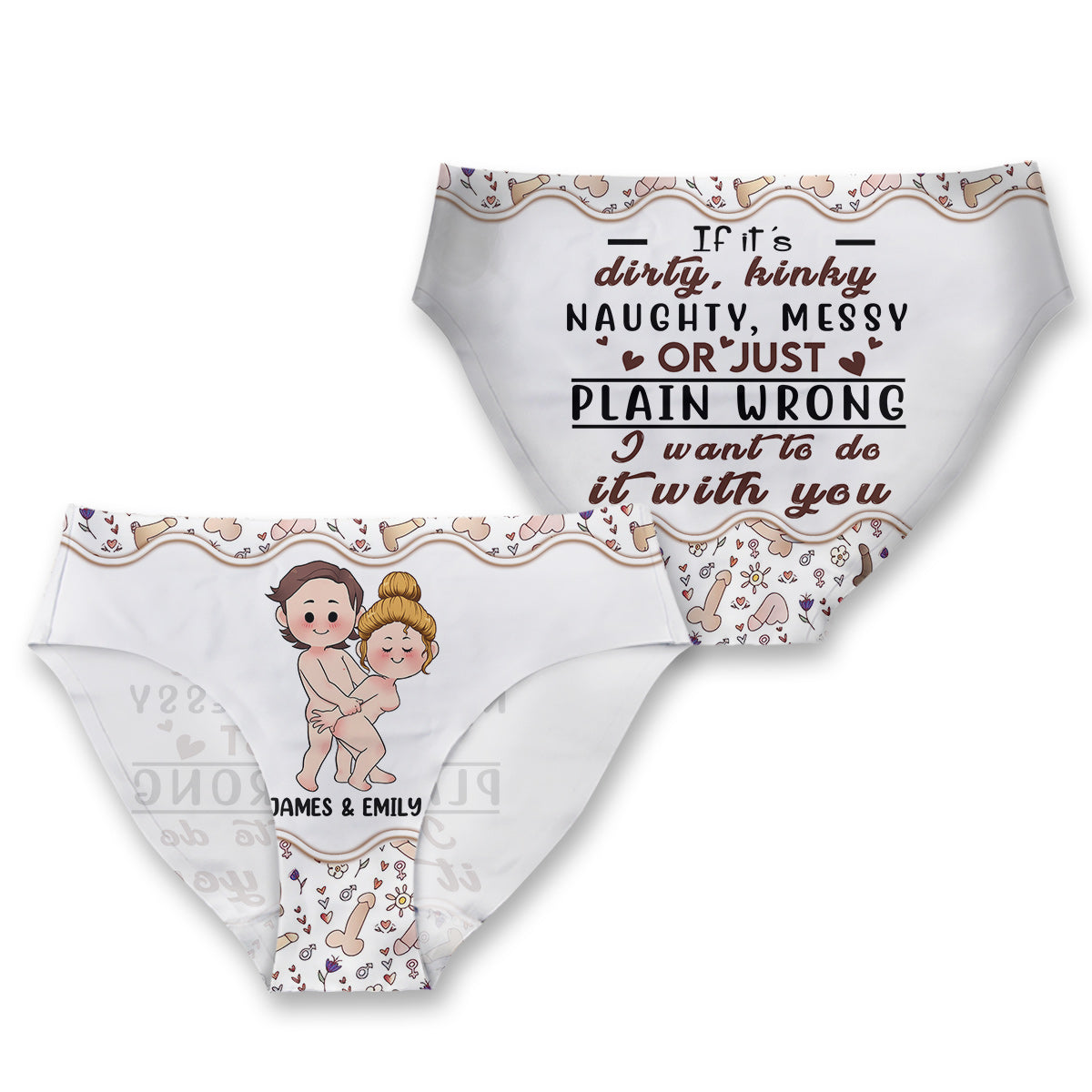 Partner In Crime - Personalized Couple Women Briefs
