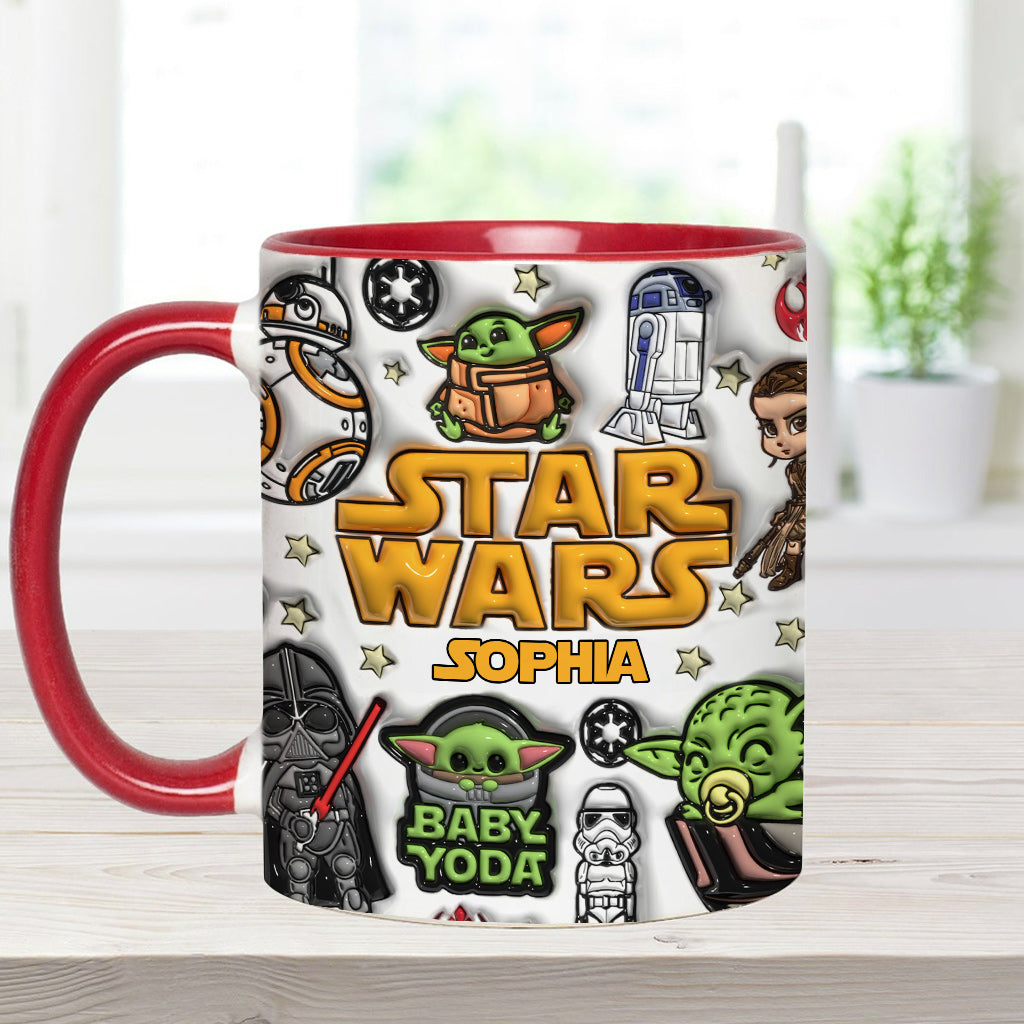 The Galaxy - Personalized The Force Accent Mug
