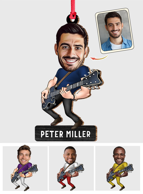 Funny Guitarist - Guitar gift for husband, him, boyfriend, father, son - Personalized Ornament