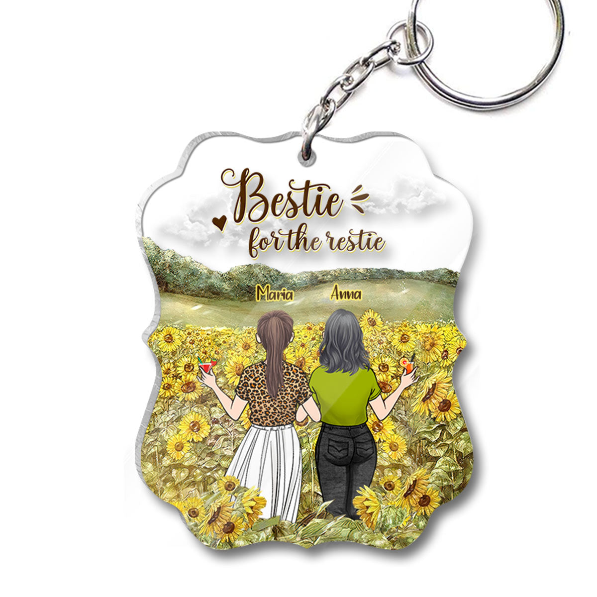 Bestie Forever - Bestie gift for sister - Personalized Keychain