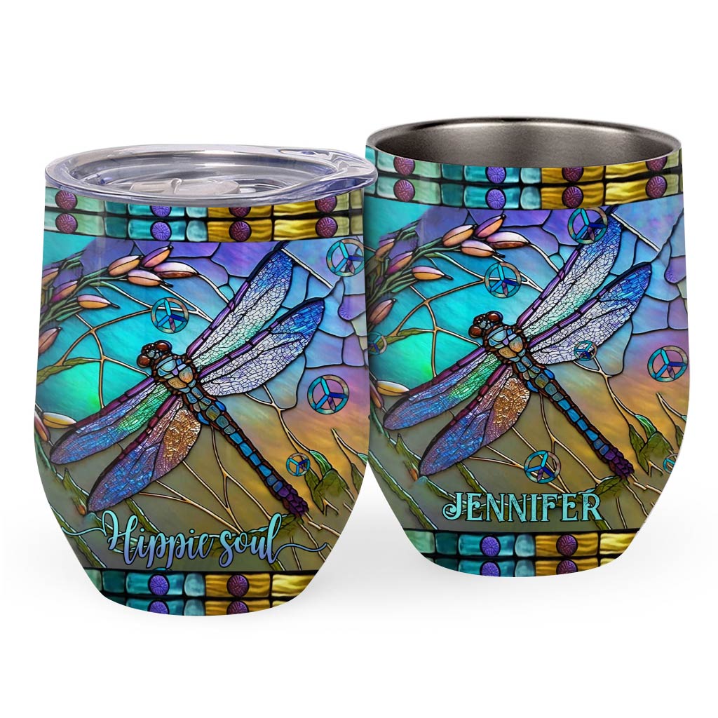 Hippie Soul - Personalized Hippie Wine Tumbler