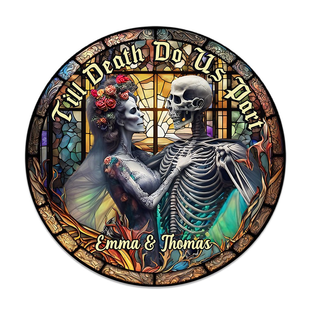 You And Me We Got This - Personalized Skull Round Wood Sign