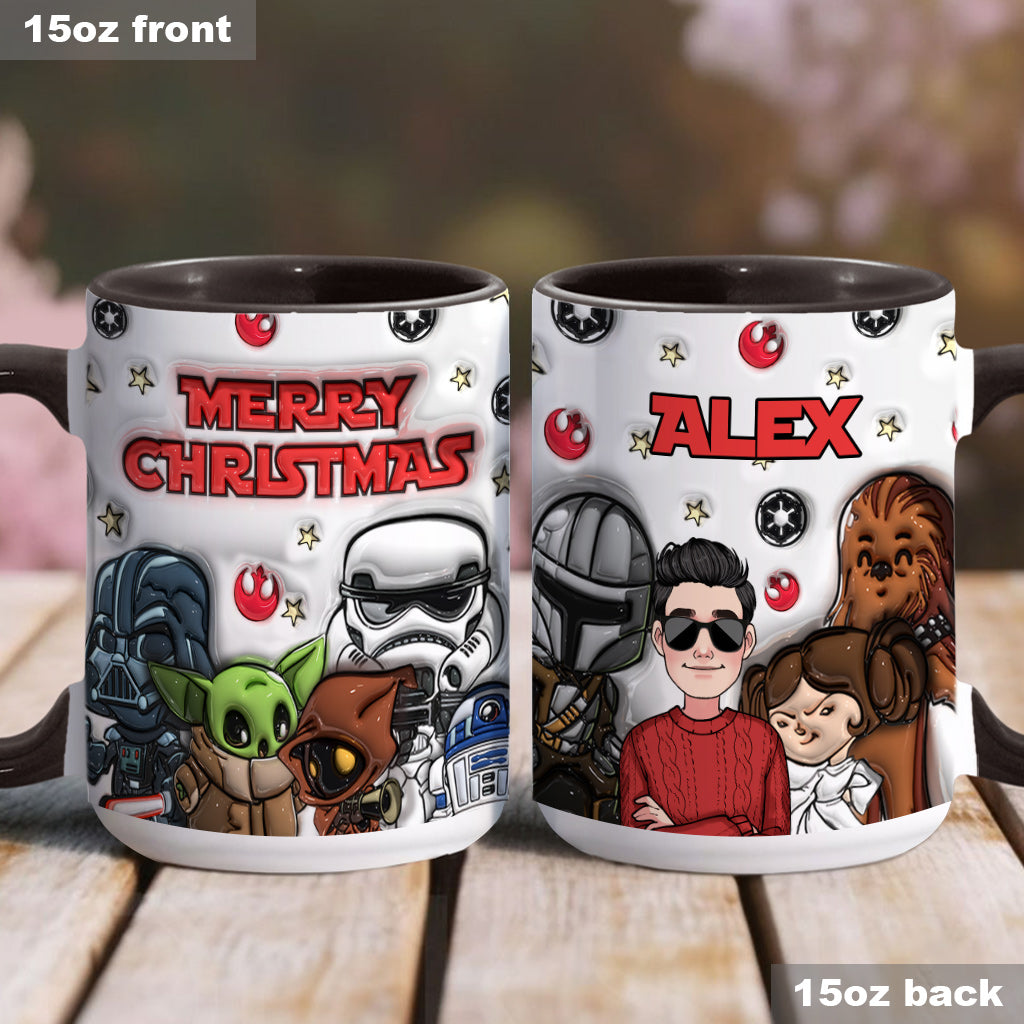 May The Christmas Be With You - Personalized The Force Accent Mug