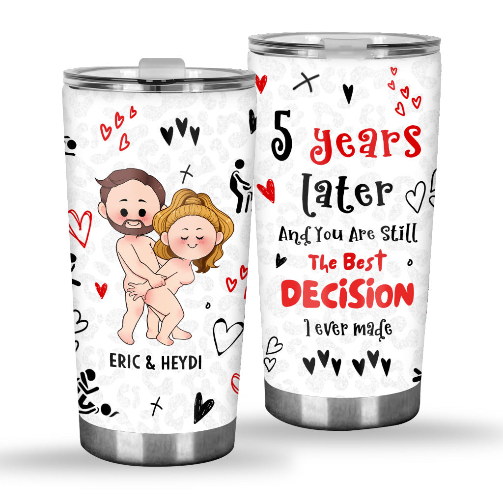 The Best Decision - Personalized Couple Tumbler