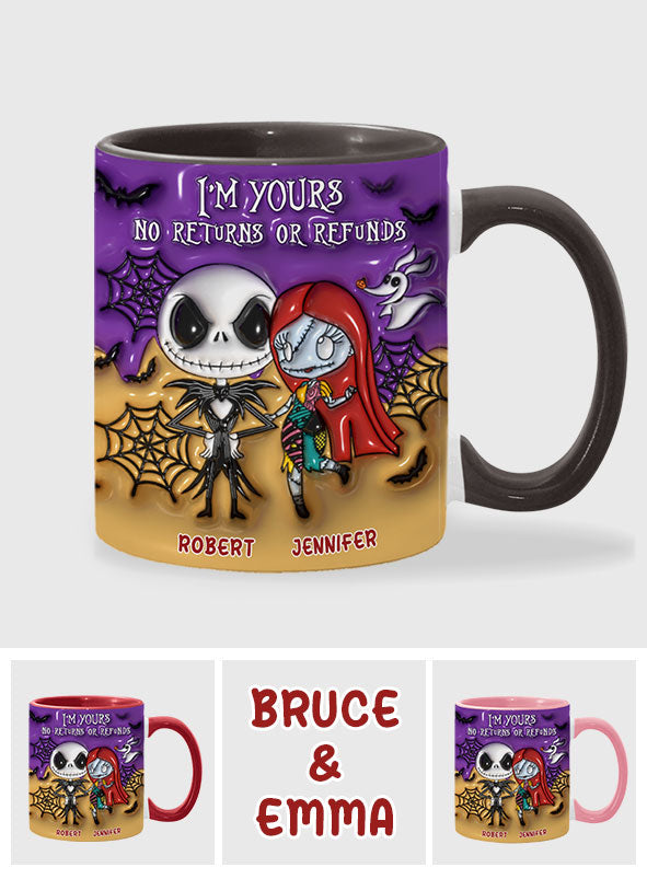 I'm Yours No Returns - Personalized Nightmare Accent Mug