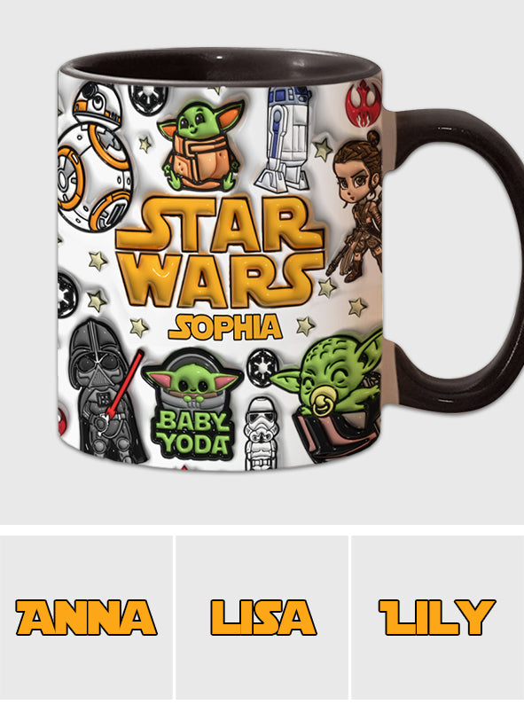 The Galaxy - Personalized The Force Accent Mug
