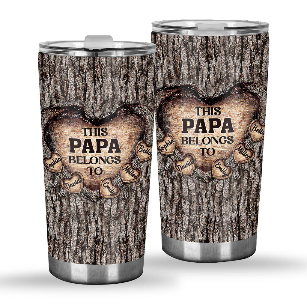 Dad's Heart - Gift for dad, grandma, grandpa, mom, uncle, aunt, brother, sister - Personalized Tumbler