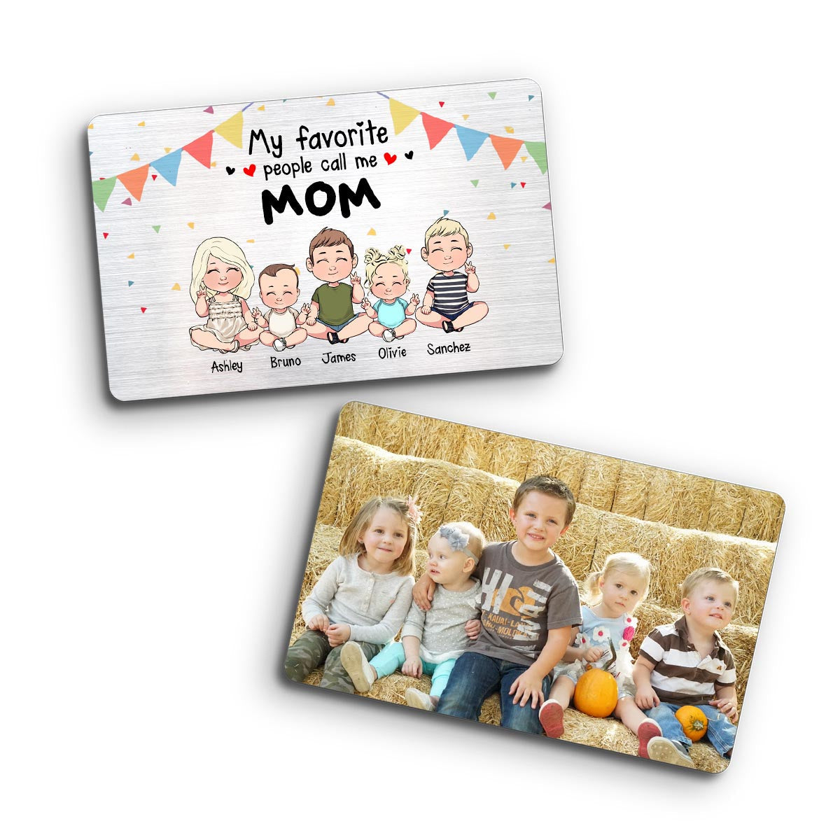 My Favorite People - Gift for grandpa, grandma, brother, sister, mom, dad, uncle, aunt - Personalized Wallet Insert Card
