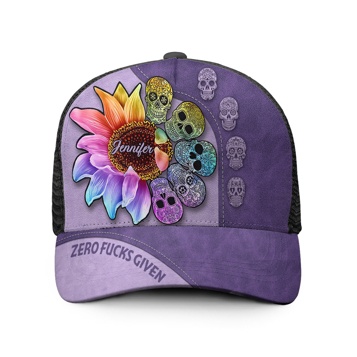 Zero F Given - Personalized Skull Trucker Hat