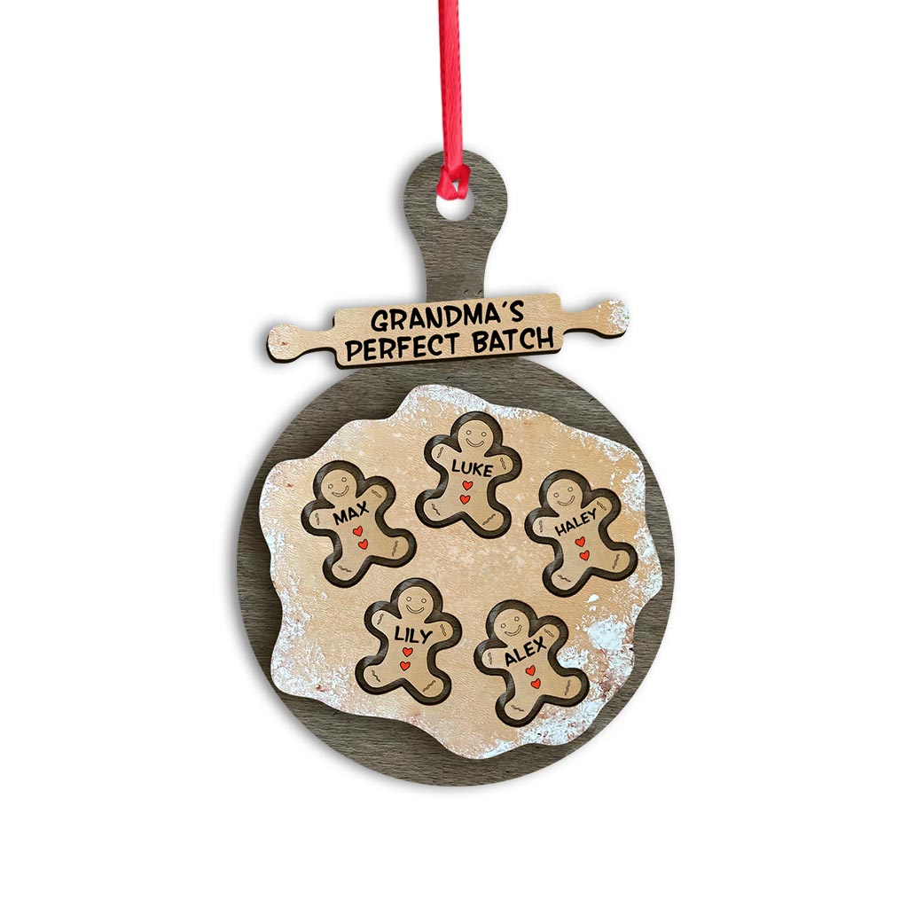 Grandma’s Perfect Batch - Personalized Christmas Grandma Ornament (Printed On Both Sides)