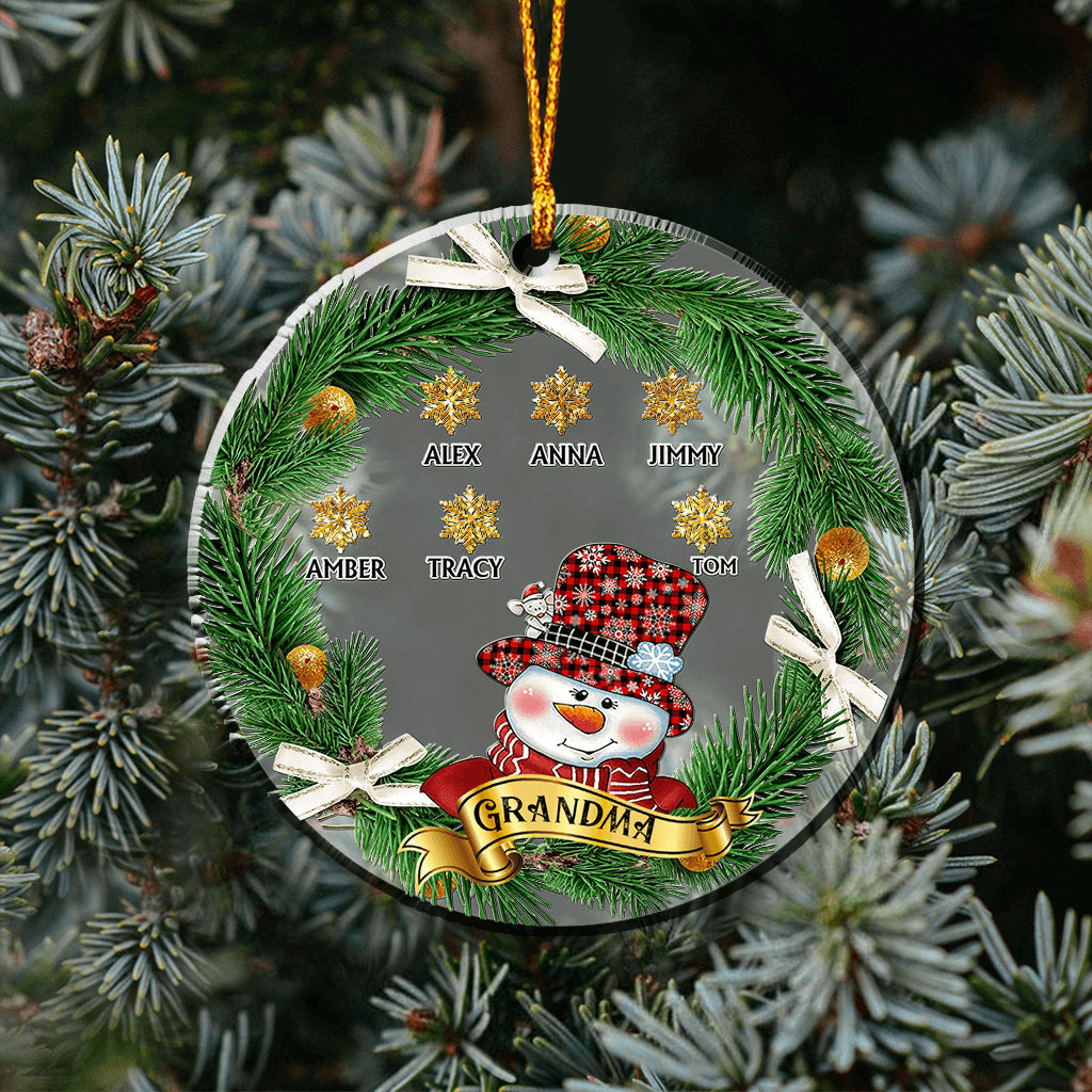 Love Being A Grandma - Personalized Christmas Grandma Transparent Ornament