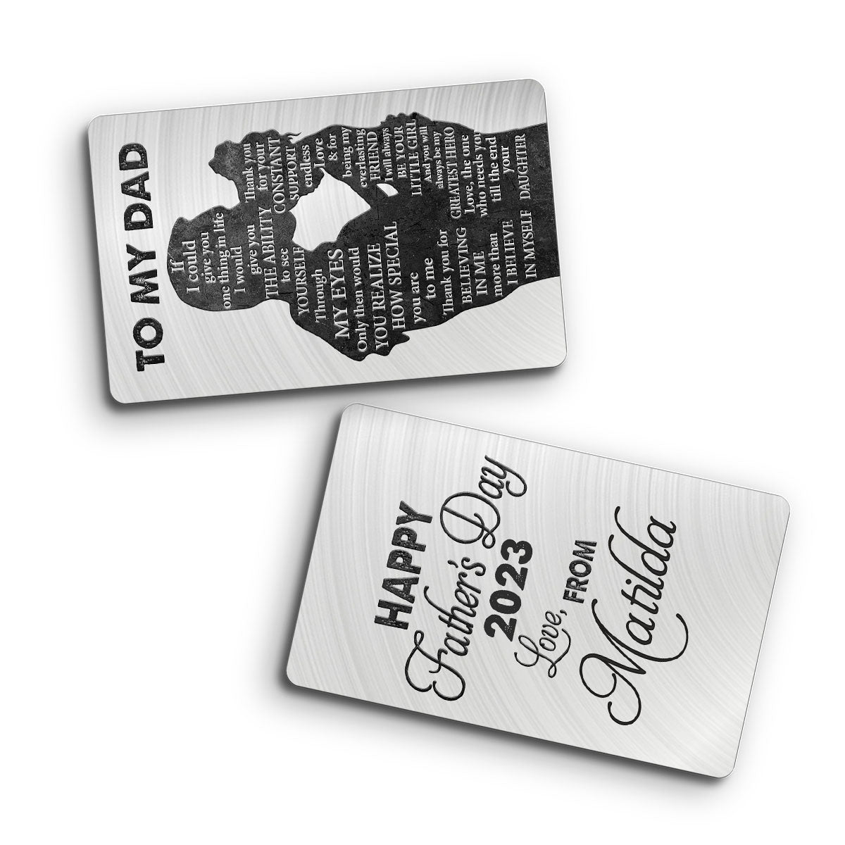 To My Dad - Personalized Father Wallet Insert Card