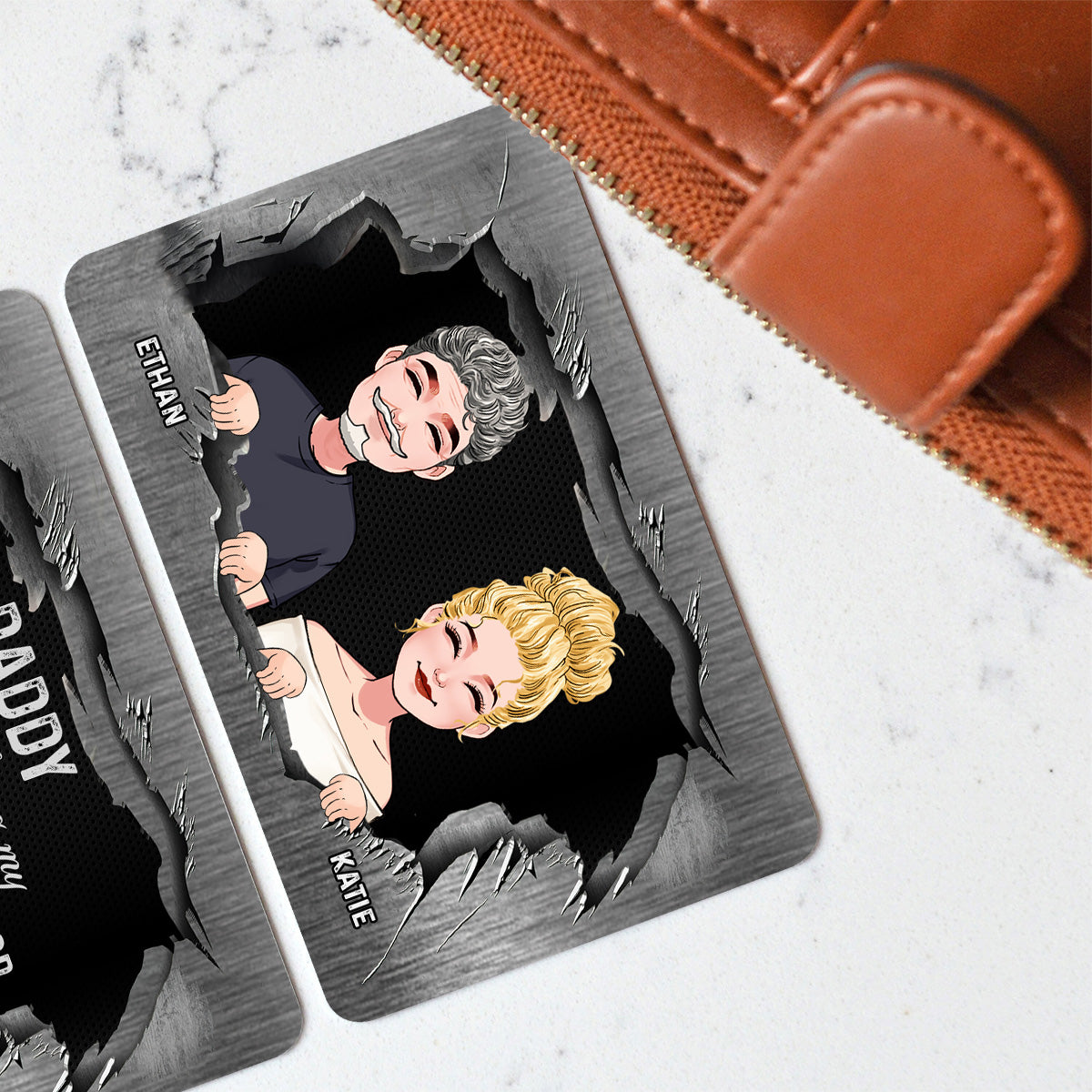 Thanks For Being My Hero - Personalized Father Wallet Insert Card
