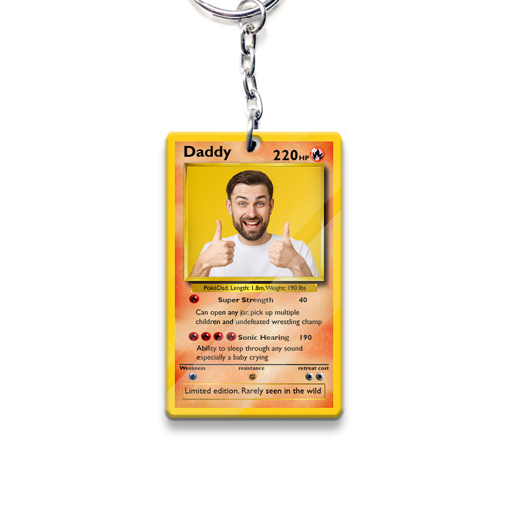 Poke Card - Personalized Monster Trainer Keychain (Printed On Both Sides)