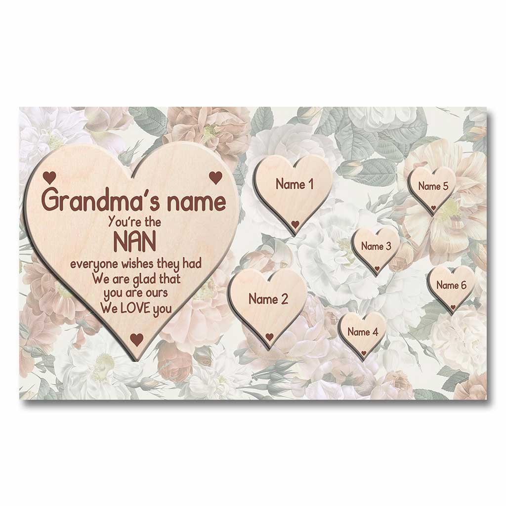 You're The Nan Everyone Wishes They Had - Personalized Mother's Day Grandma Poster