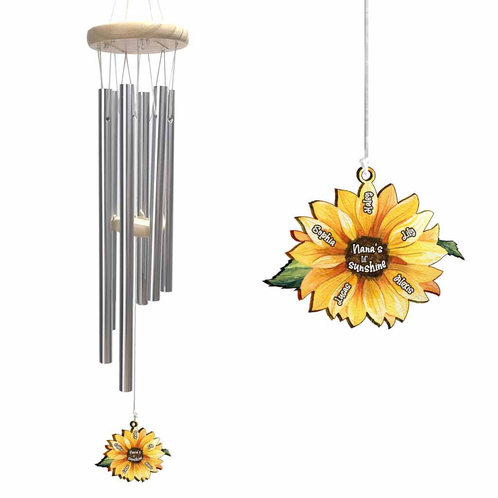Grandma's Little Sunshine Sunflower - Personalized Wind Chime