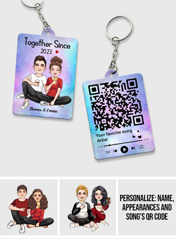 Together Since - Personalized Couple Keychain