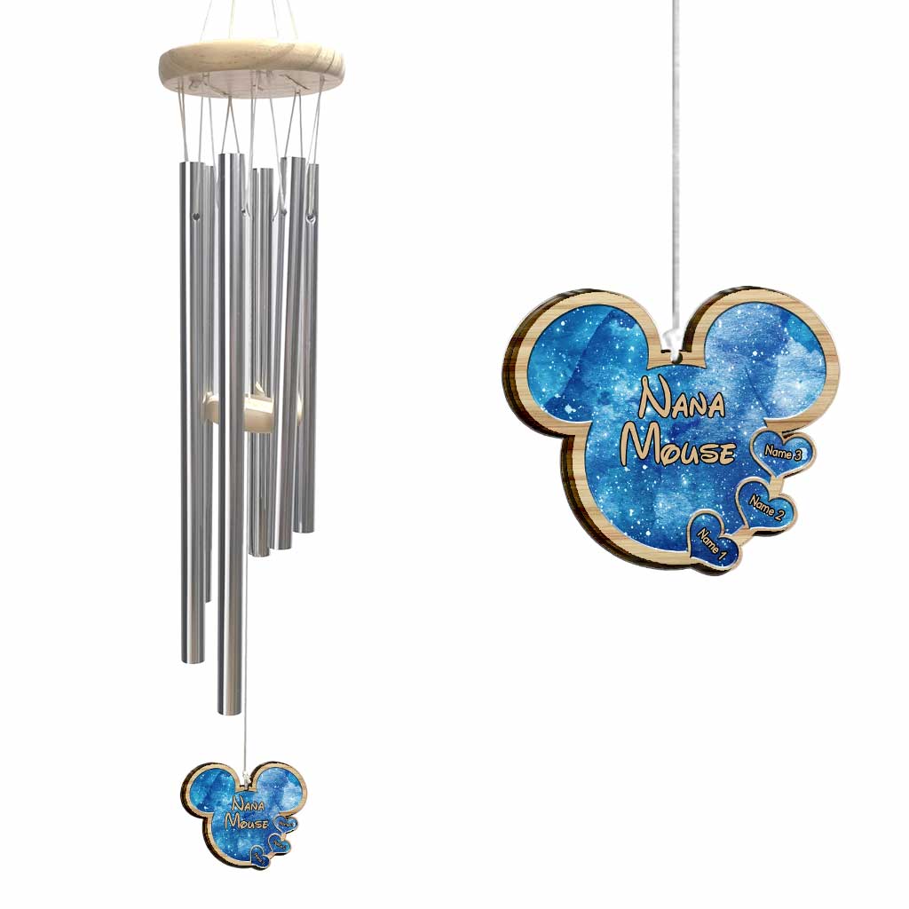 Nana's Hearts Mouse Ears - Personalized Grandma Wind Chime