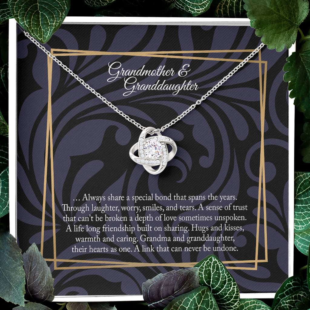 Grandmother And Granddaughter Granddaughter Gift Grandmother Gift - Grandma Love Knot Necklace 0921