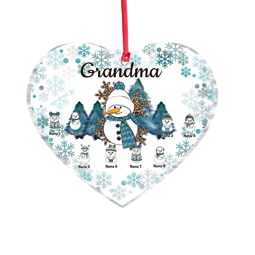 Grandma - Personalized Christmas Transparent Ornament