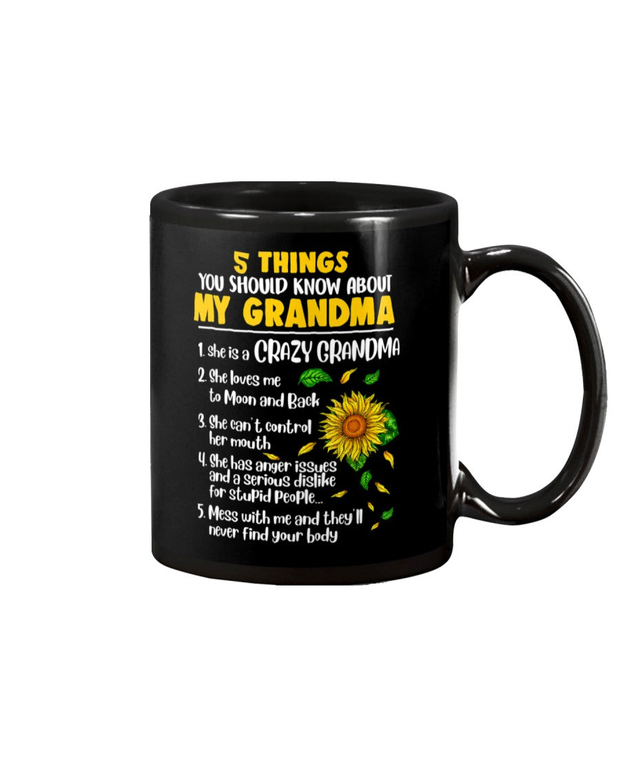 5 Things You Should Know About My Grandma Sunflower - Grandma Mug 0921