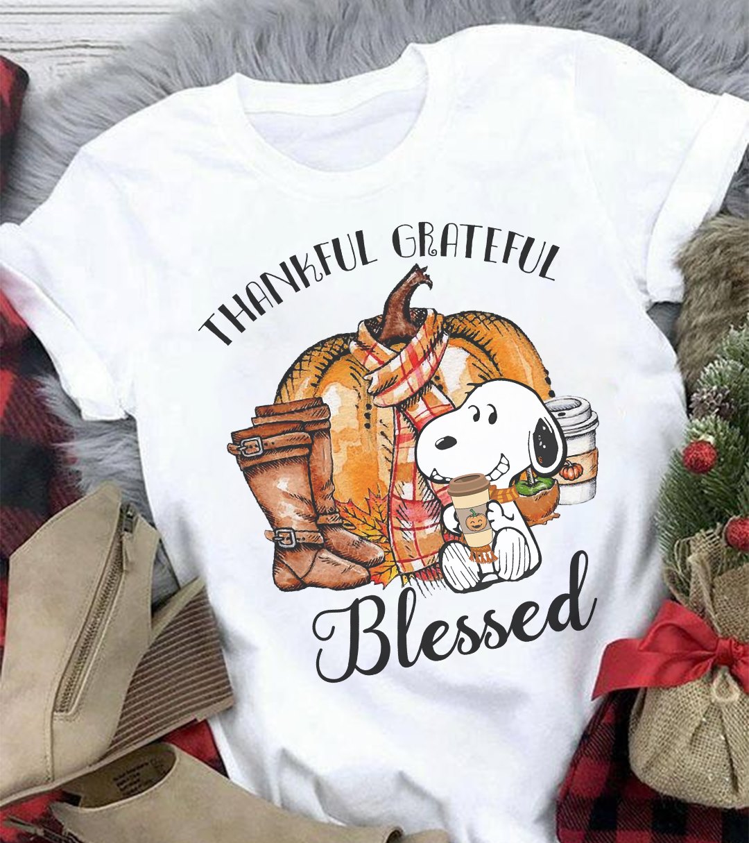 Thankful Grateful Blessed T-shirt and Hoodie 0823
