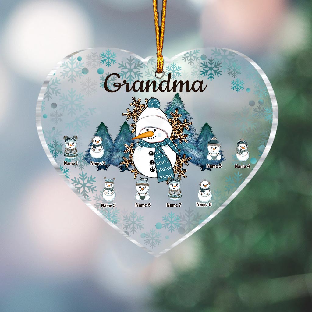Grandma - Personalized Christmas Transparent Ornament