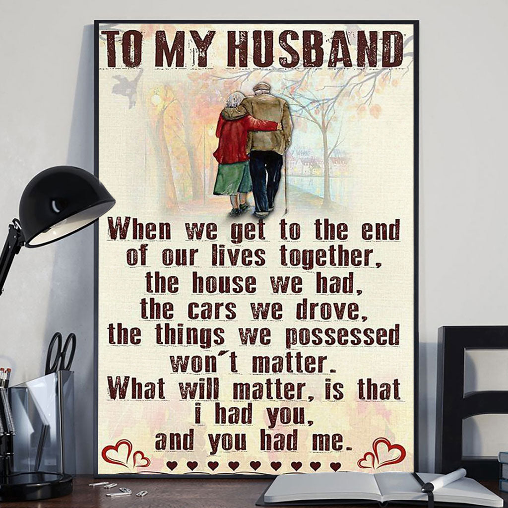 Meaningful Quote Poster From Wife To Husband - To My Husband Family Poster 0921