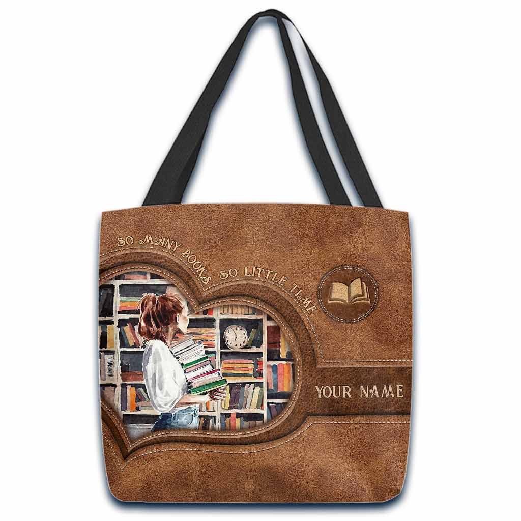 So Many Books Personalized Tote Bag