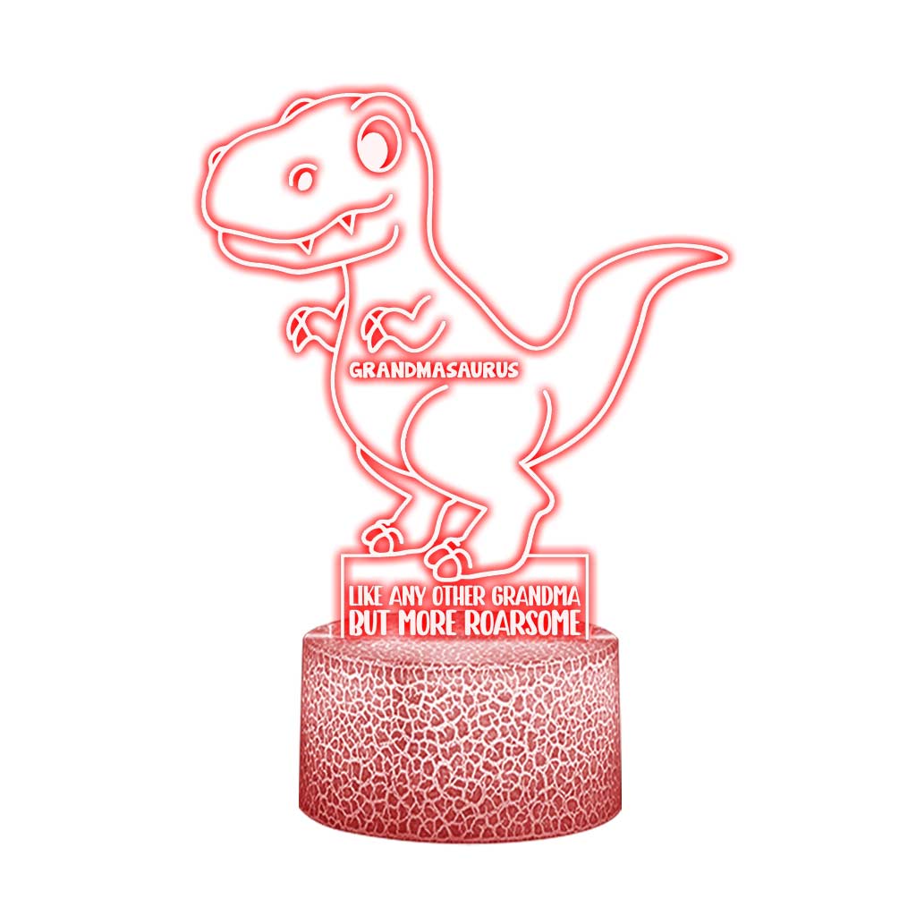 Grandmasaurus - Personalized Grandma Shaped Plaque Light Base