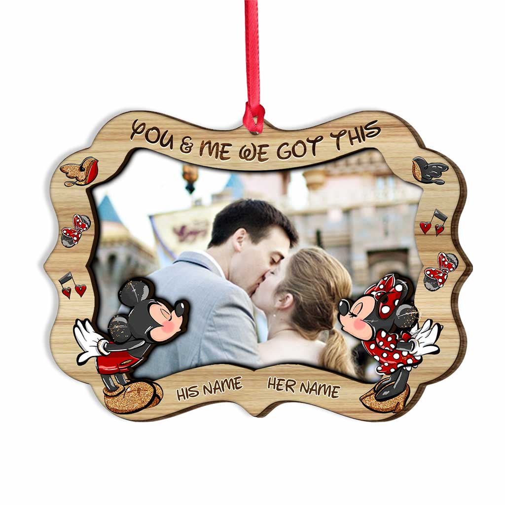 You And Me We Got This - Personalized Christmas Mouse Layered Wood Ornament
