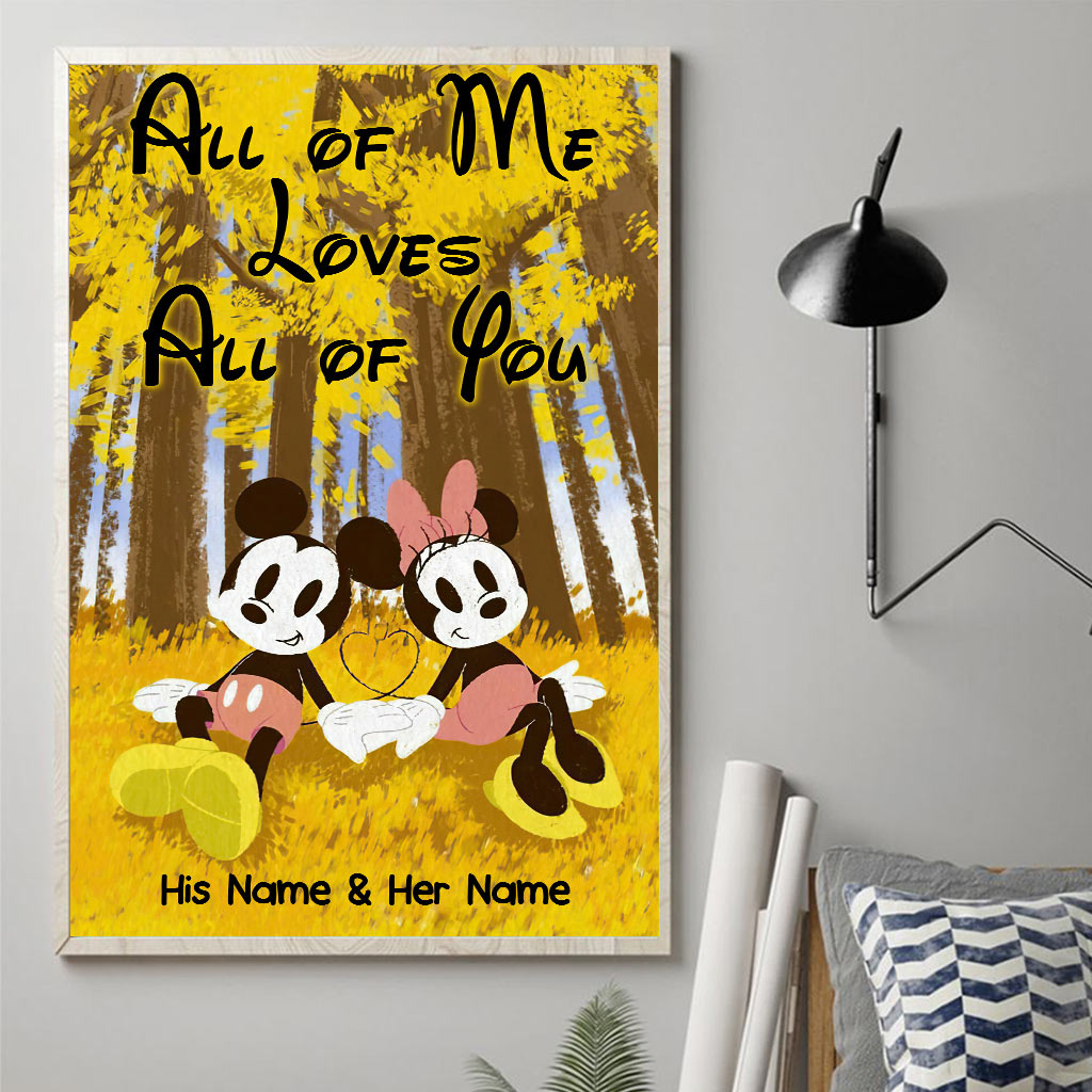 All Of Me Loves All Of You - Personalized Mouse Canvas And Poster