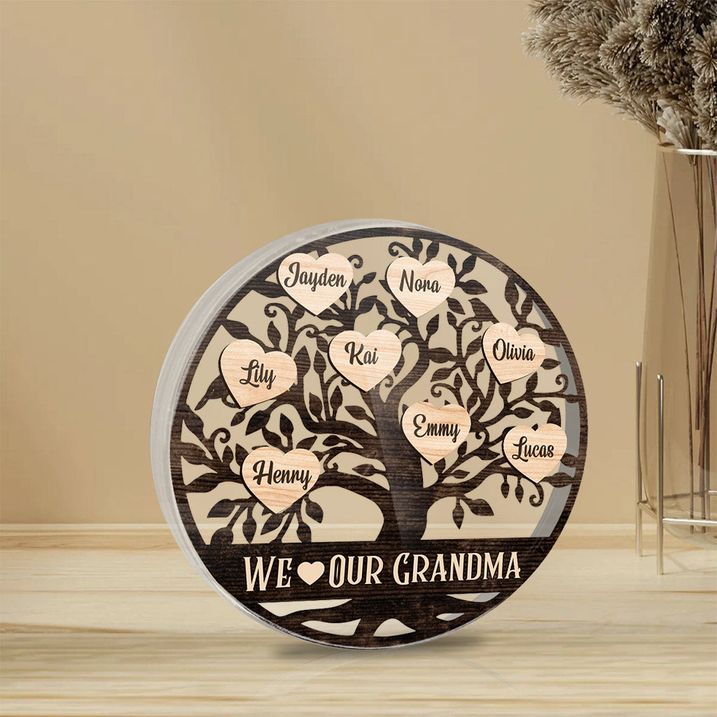 We Love Our Grandma - Personalized Mother's Day Grandma Custom Shaped Acrylic Plaque