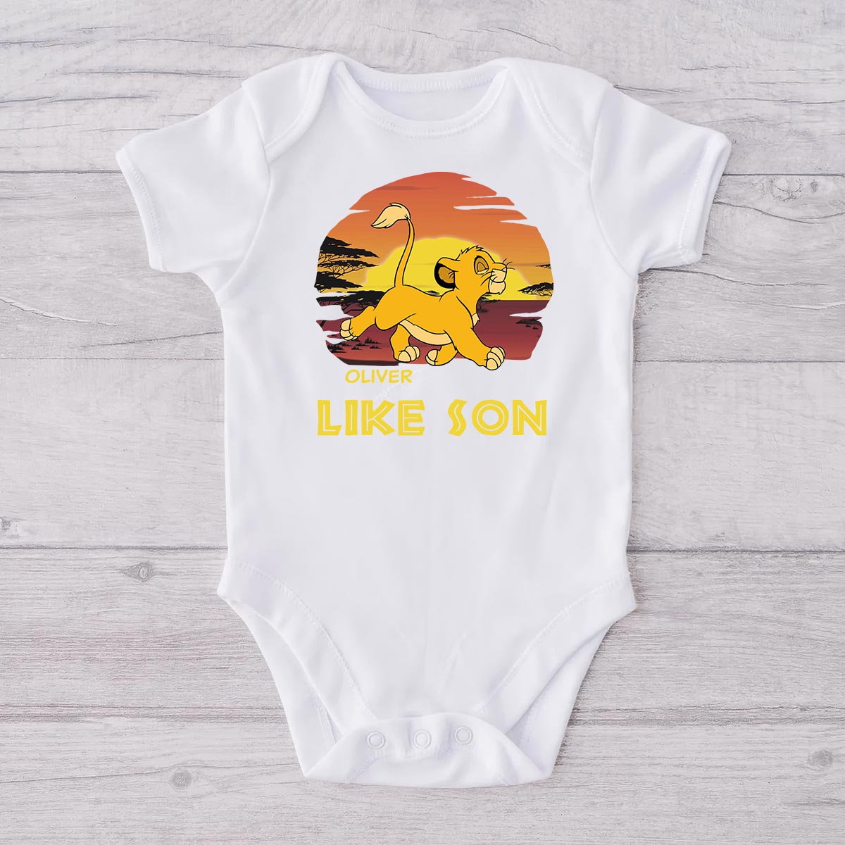 Like Father Like Son - Personalized Mouse T-shirt And Baby Onesie