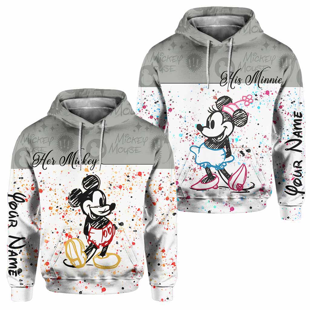 Magical Couple - Personalized Couple Mouse Hoodies