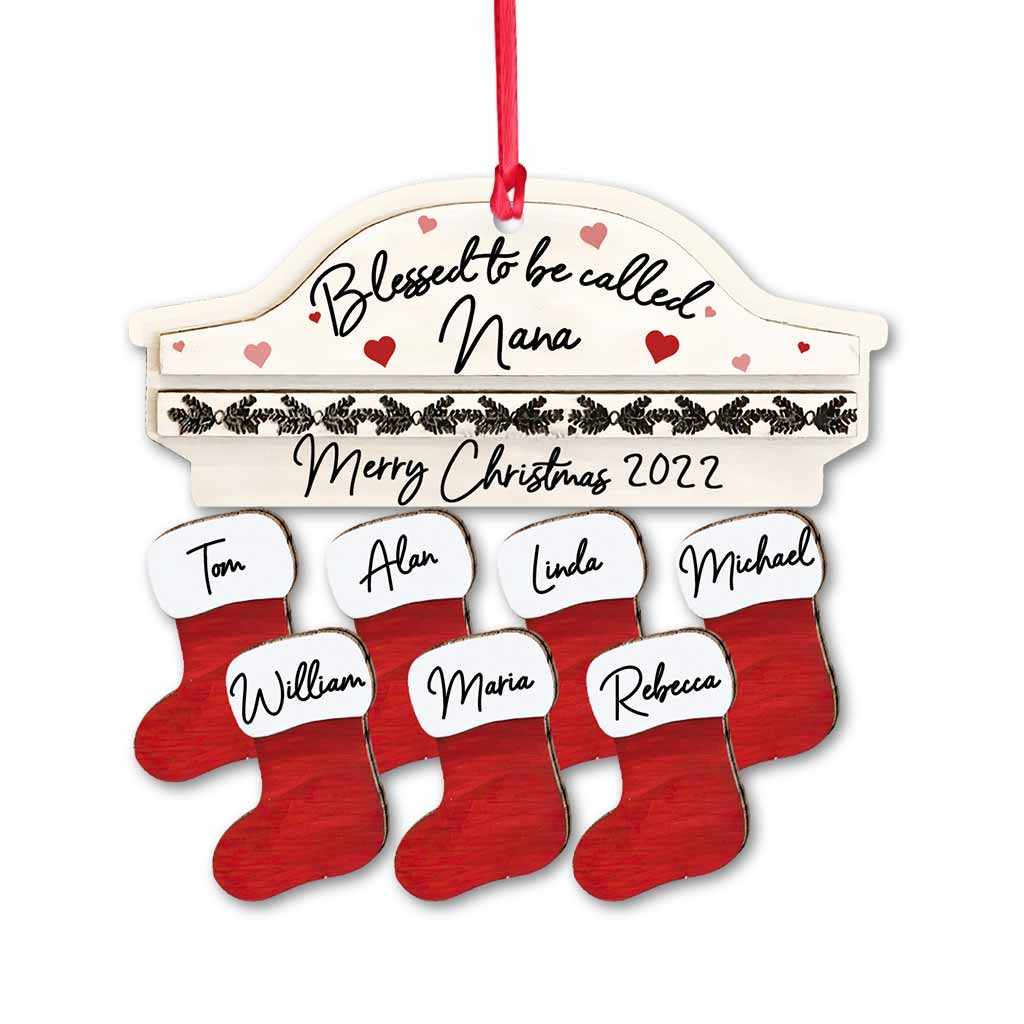 Blessed To Be Called Nana - Personalized Christmas Grandma Ornament (Printed On Both Sides)