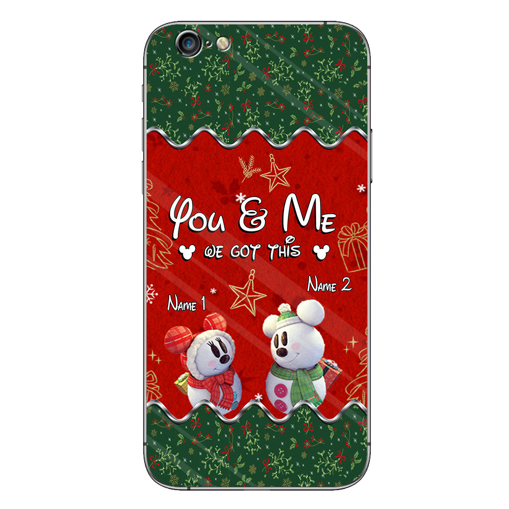 You & Me - Personalized Christmas Mouse Phone Case