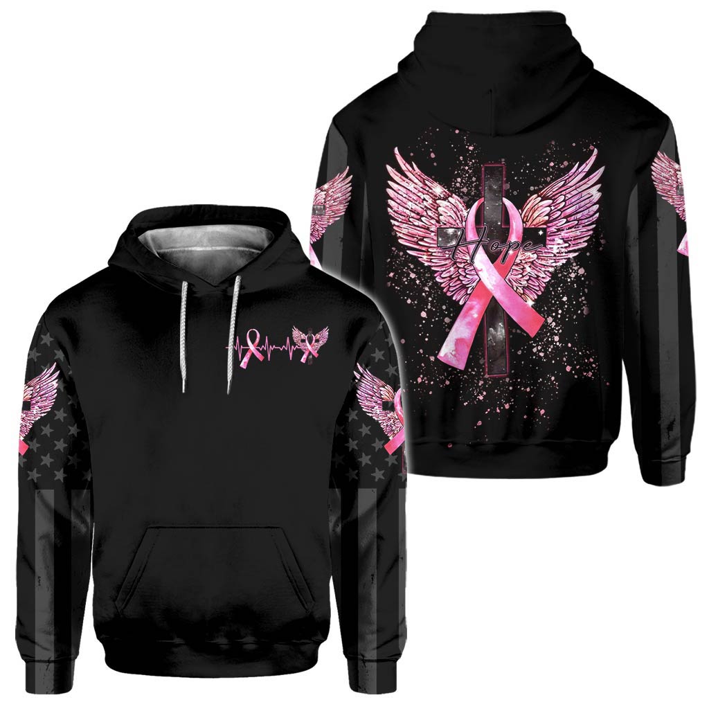Hope Wings - Breast Cancer Awareness All Over T-shirt and Hoodie 1021