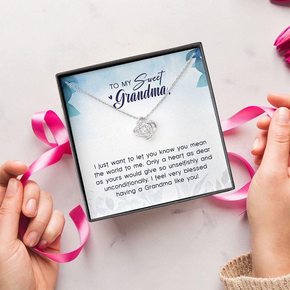 Grandma Sweet Grandma Gift Grandma Gift - Grandma Love Knot Necklace 0921