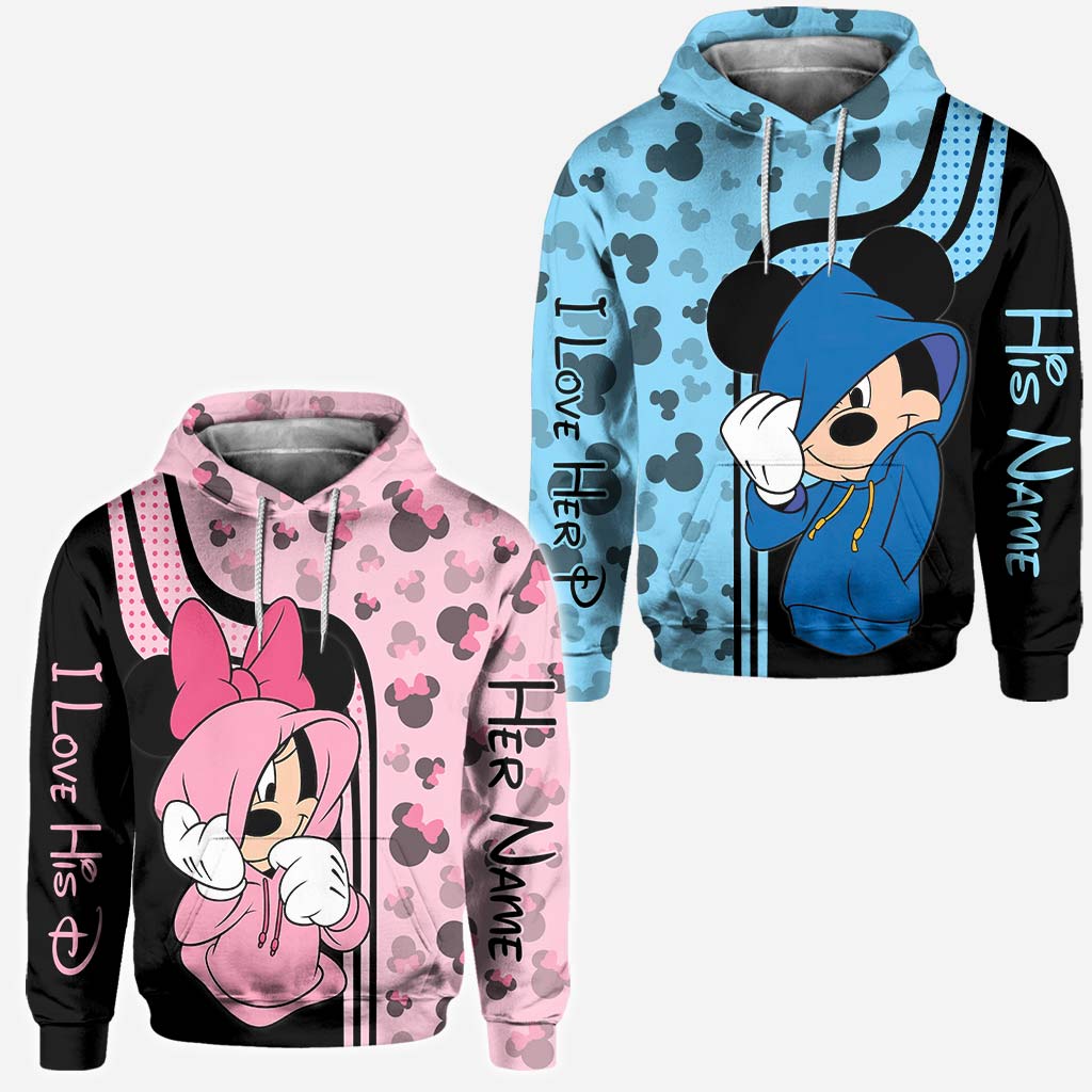 I Love His D - Personalized Mouse All Over T-shirt and Hoodie
