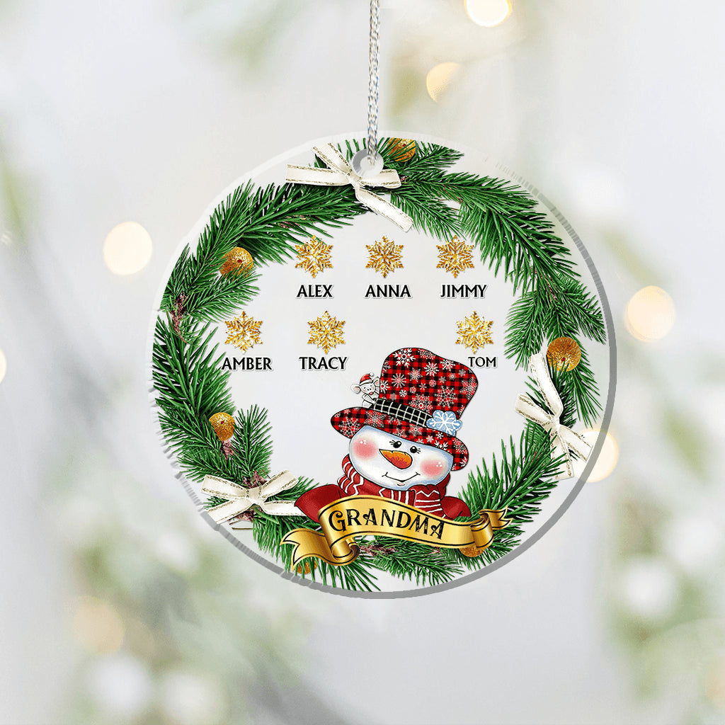 Love Being A Grandma - Personalized Christmas Grandma Transparent Ornament