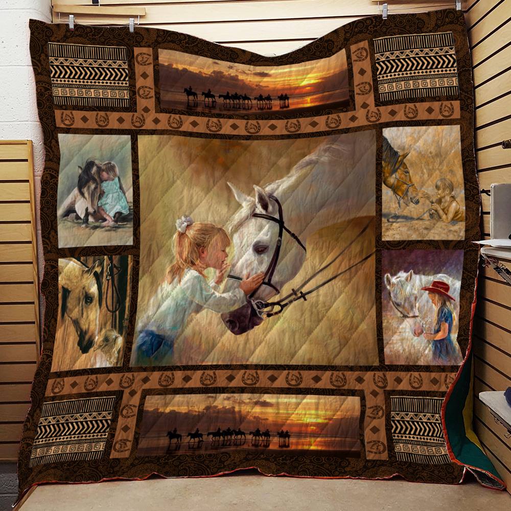 Just A Girl Who Love Horses And Fall Horse Quilt 0823