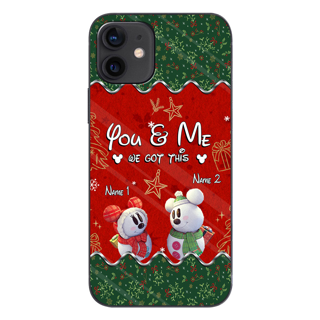 You & Me - Personalized Christmas Mouse Phone Case